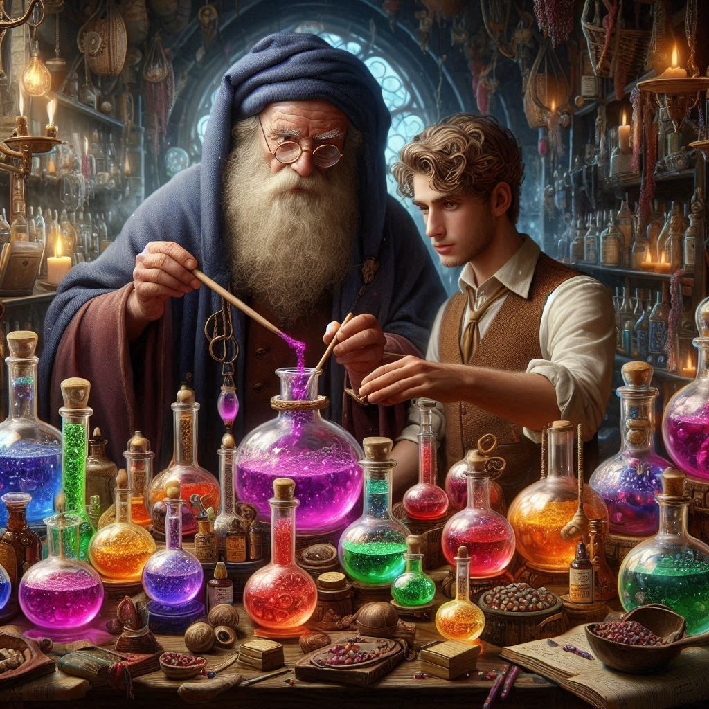 old wizard & his apprentice