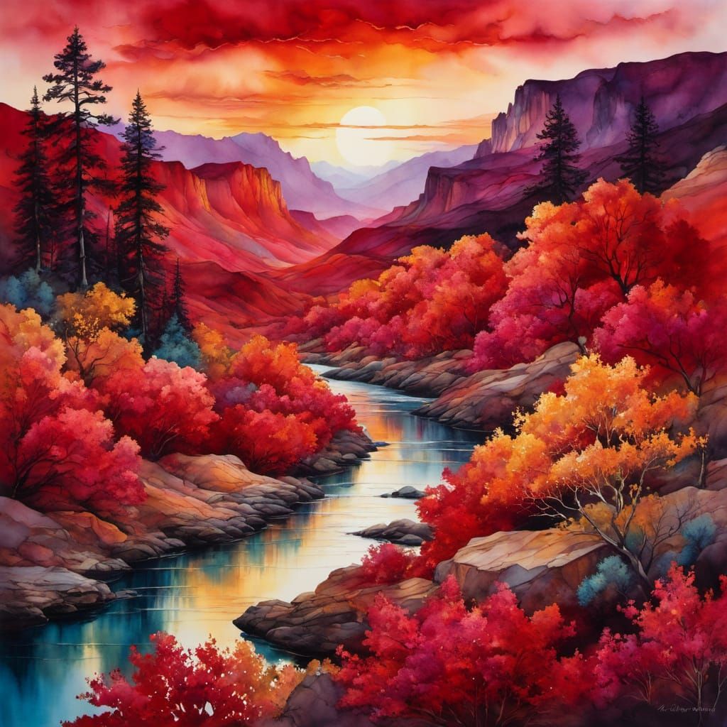 Sunset Canyon (2 likes)  by @undefined