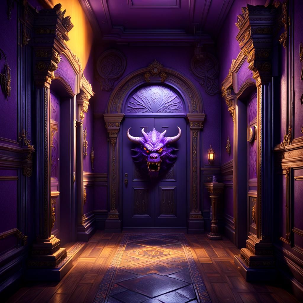 Monstrous Hallway: Dark Fantasy Concept Art