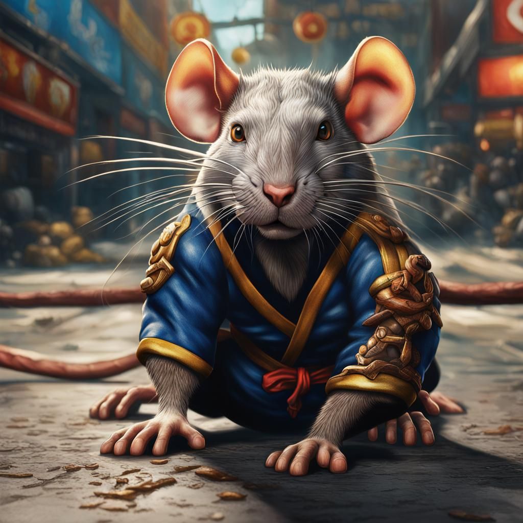 Street fighter rat