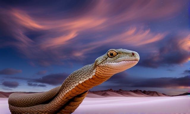 Snake in the desert