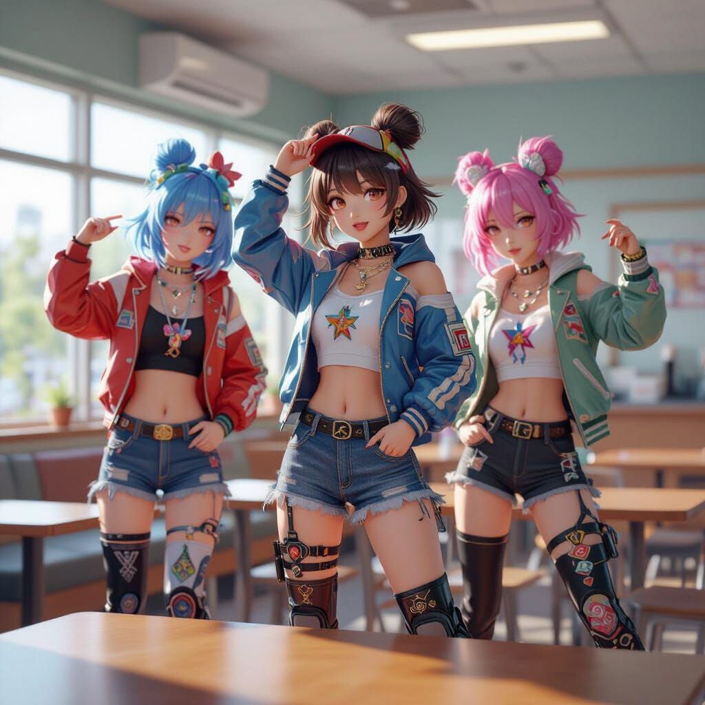 Cats Dancing the Macarena: 3D Anime Streetwear
