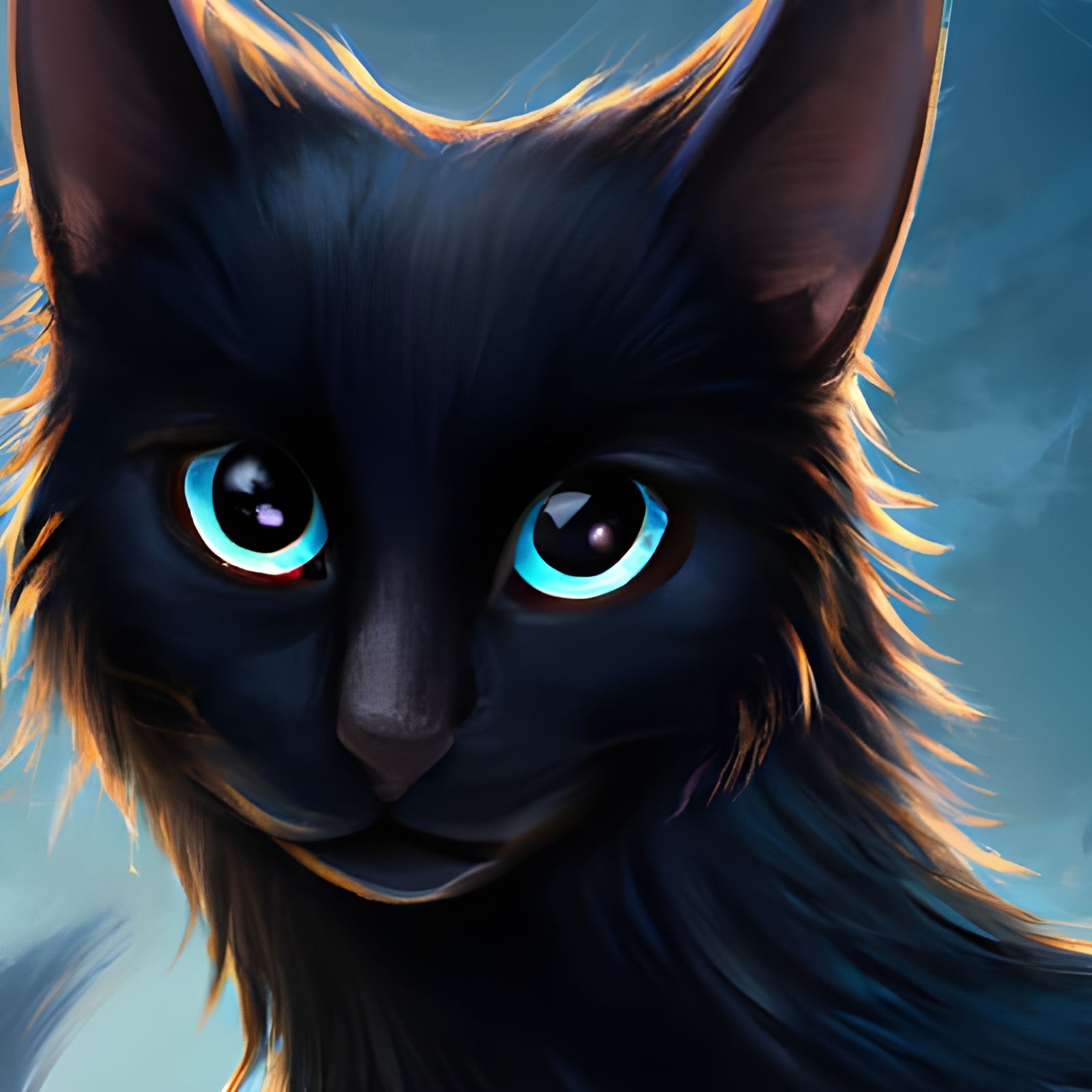 Willy the black cat