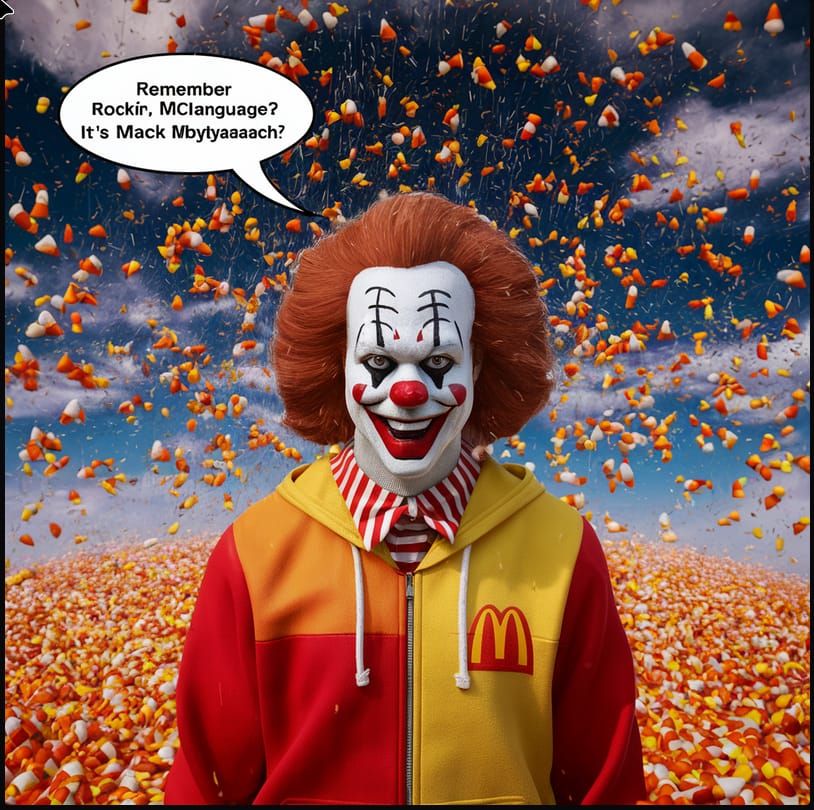 a chimp sleeping in a tree, smelling a red poppy