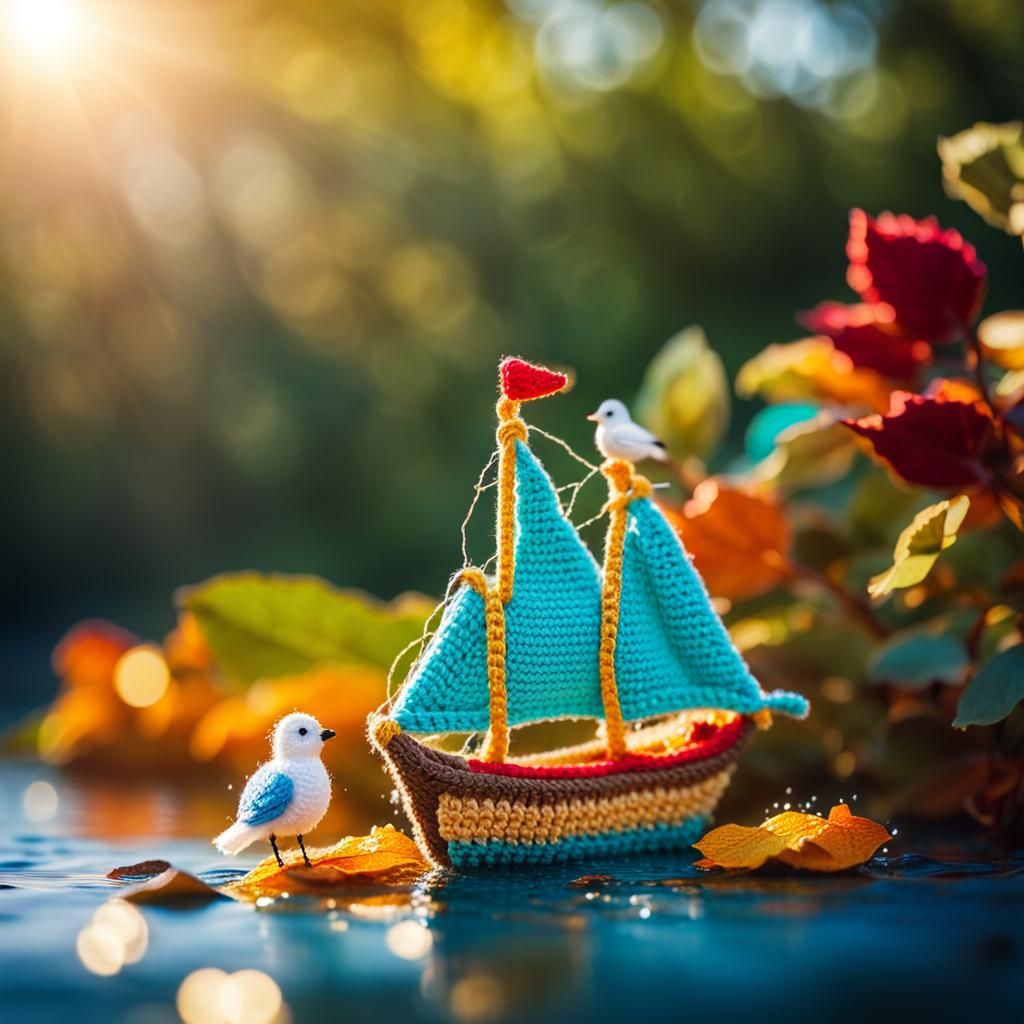 Knitted Boat  by @Leviosa