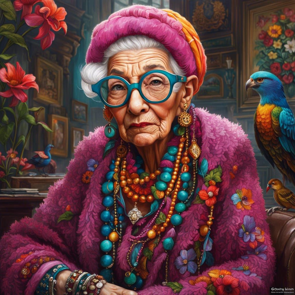 Hipster Grandma  by @Cilia