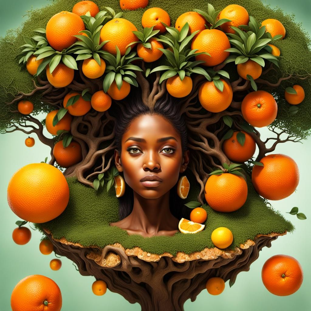 A photo realistic digital illustration of a floating island,...