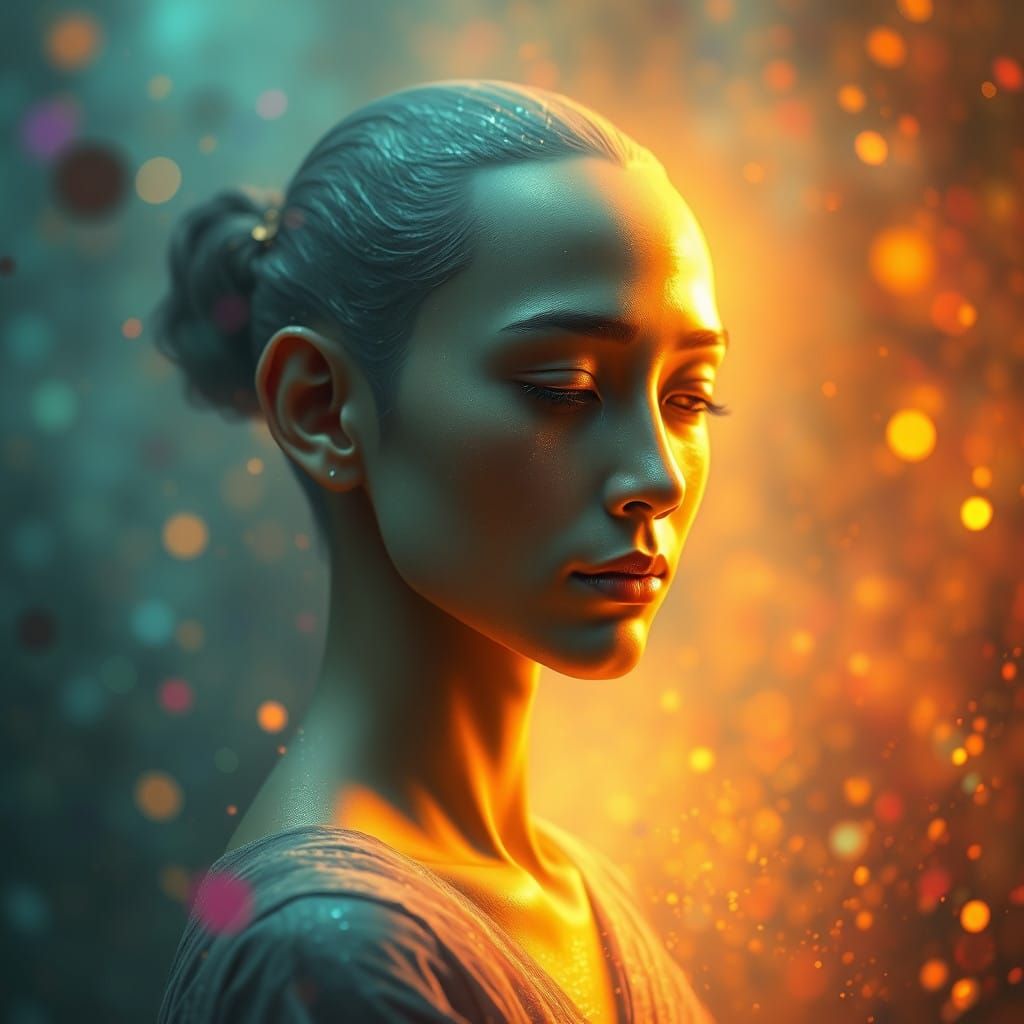 Ethereal Figure Embodies Loving-Kindness in Dreamlike State