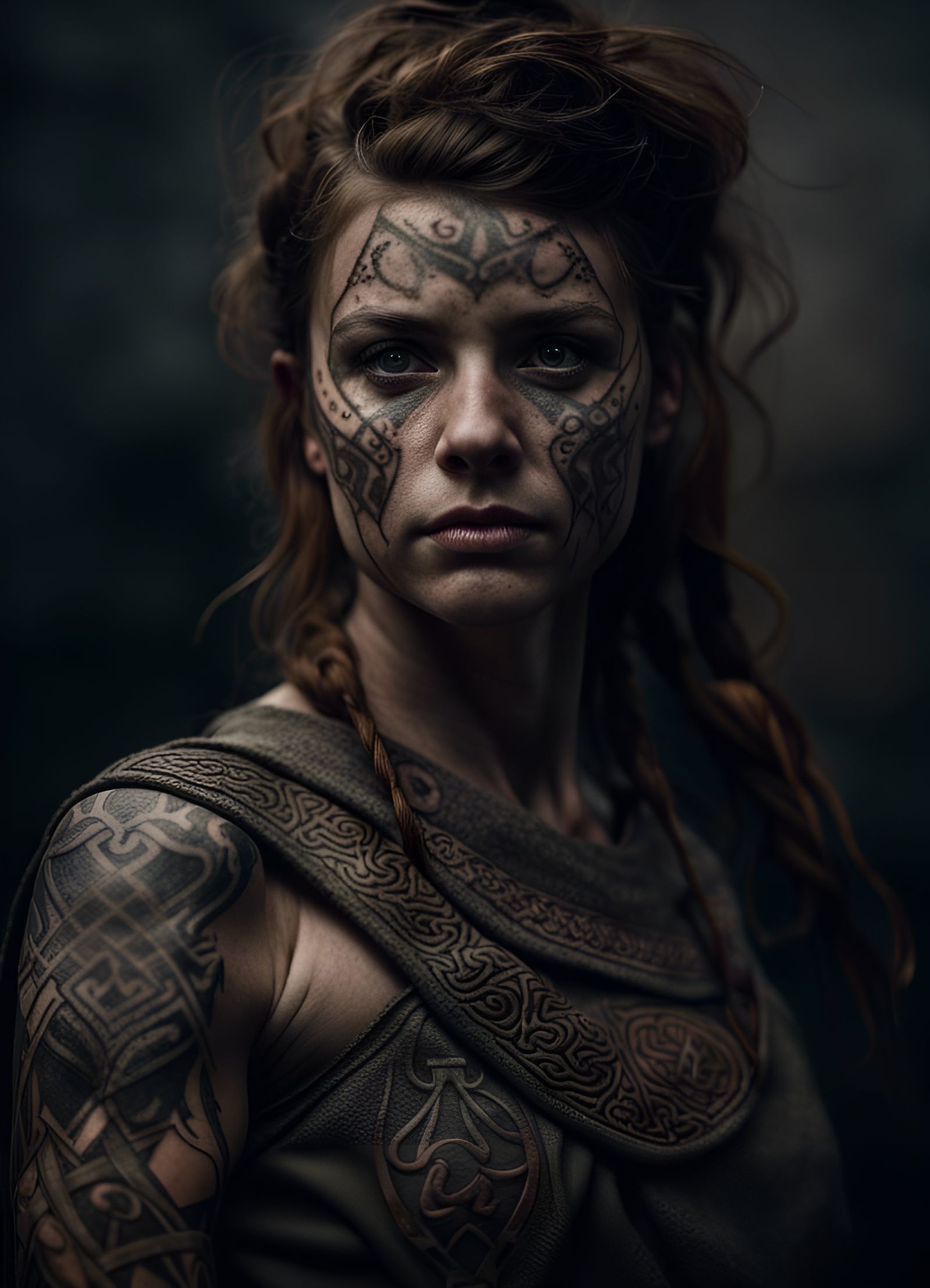 Female pictish warrior - AI Generated Artwork - NightCafe Creator