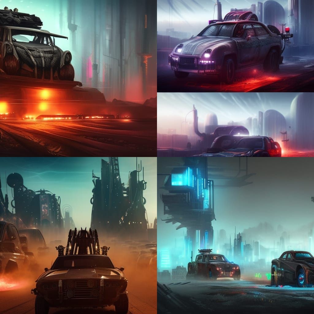 cyber punk + mad max