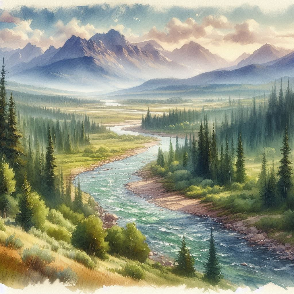 "Into the West" Watercolor