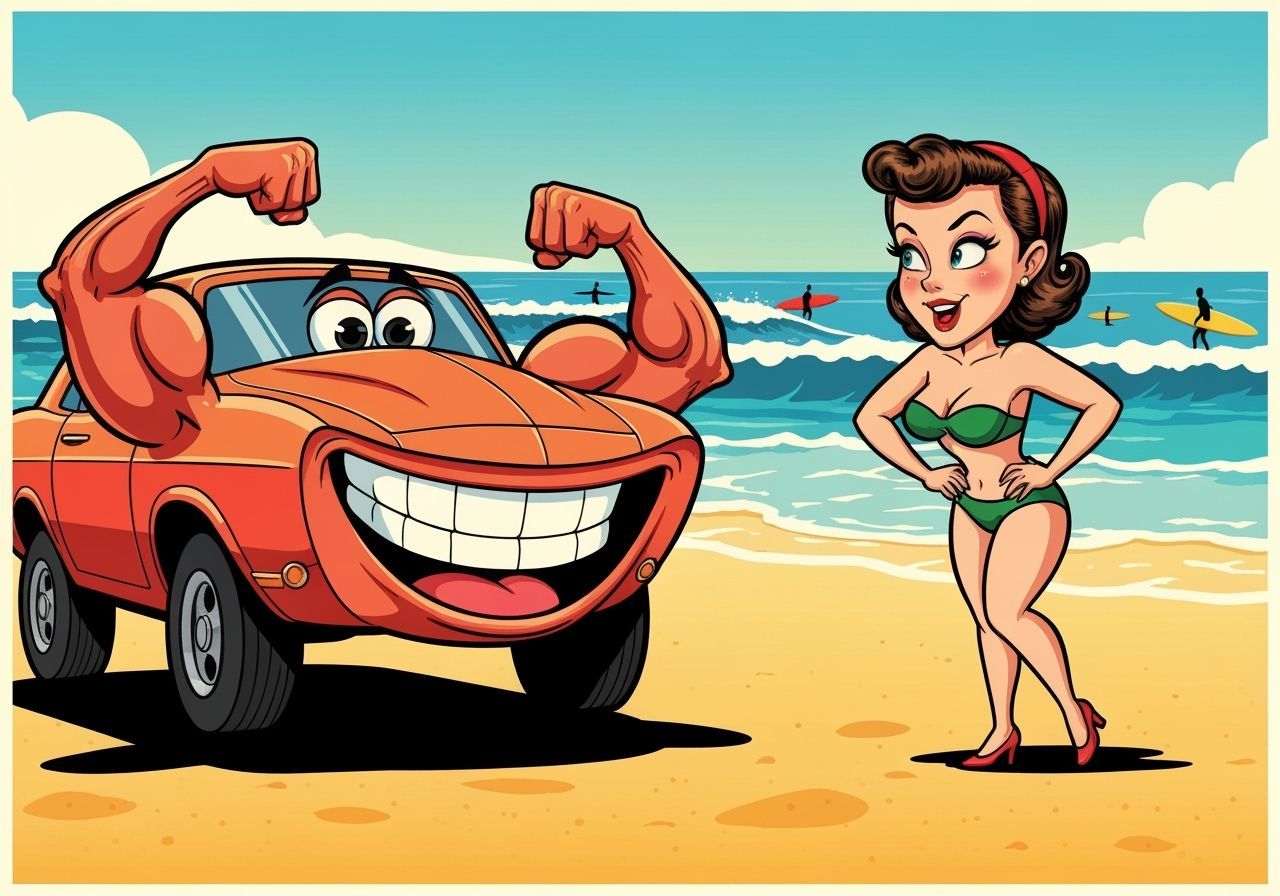 Real Muscles at the Beach I - Start Image 2