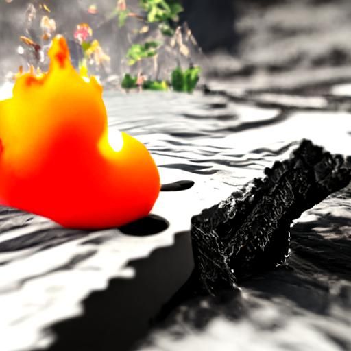 Floating on a river of lava trending on Artstation Unreal En...