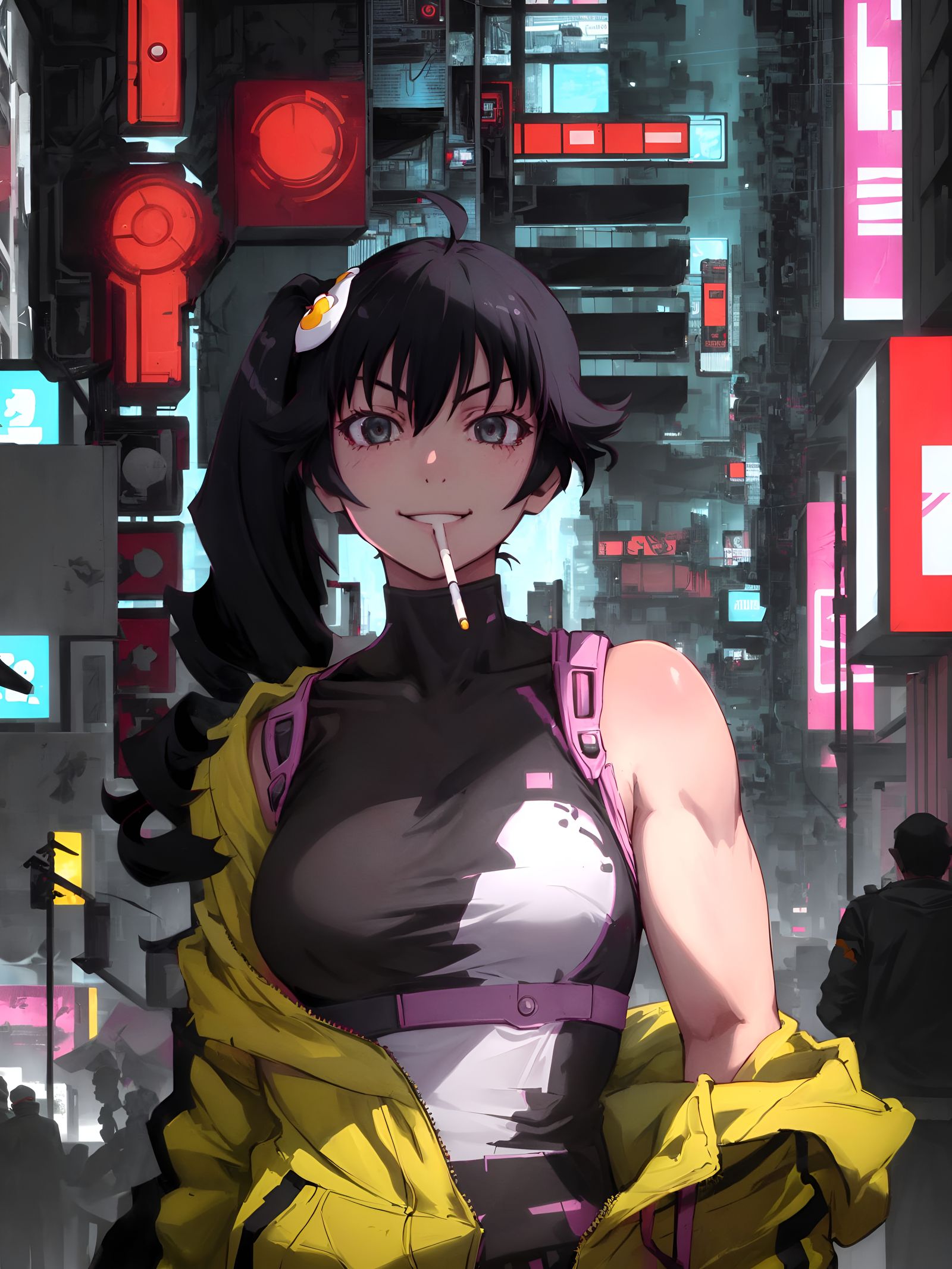 Araragi Karen - Monogatari (Cyberpunk Version)