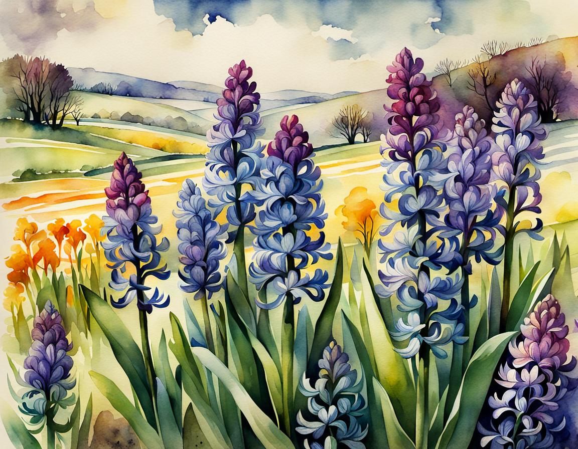 Field of hyacinth