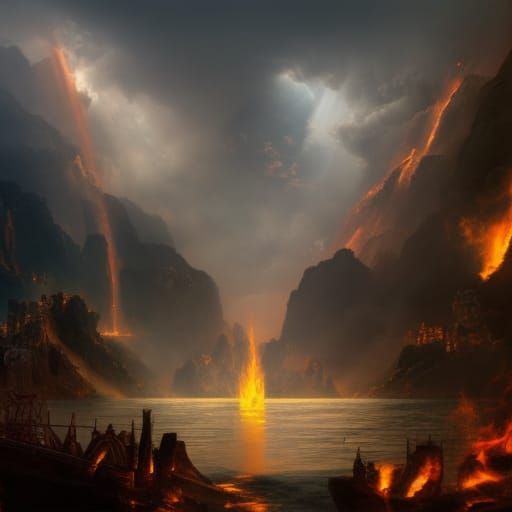 Through the four elements, fire, earth, wind and water, Epic...
