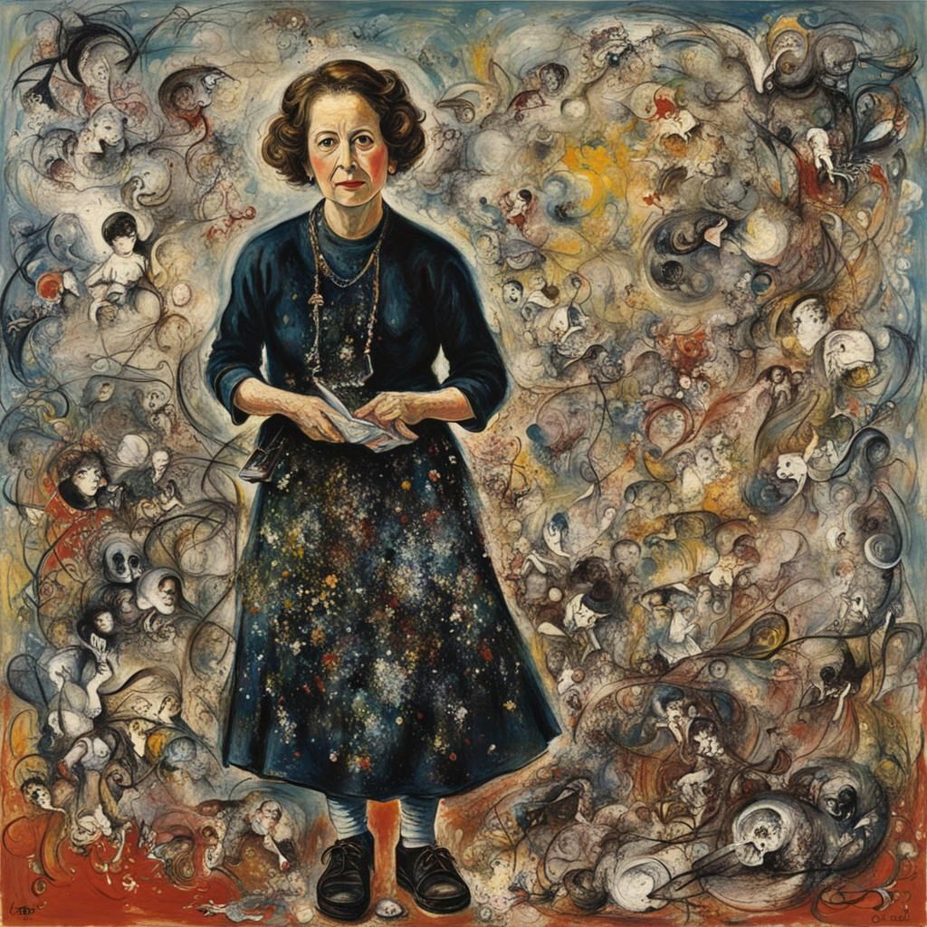 Painting of Sobel by Jackson Pollock AI Generated Artwork