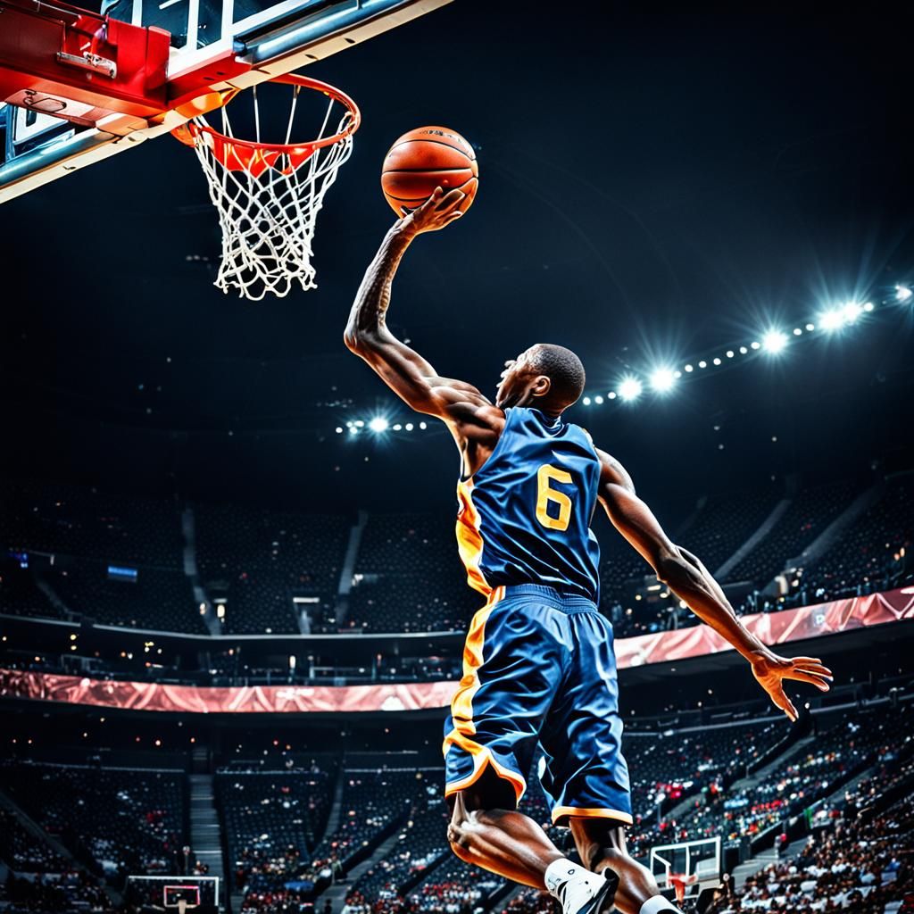 Dunking a basketball at the Olympics