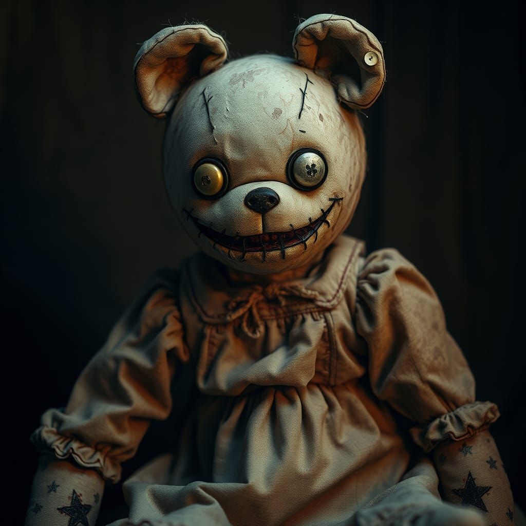 A Creepy Stuffed Bear  by @Debi 