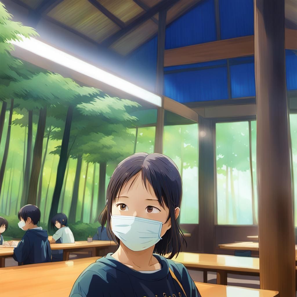 Anime Girl in Forest: Makoto Shinkai Style