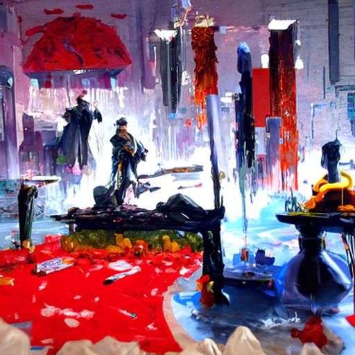 Detective killing another spy in combat in night,buildings a...