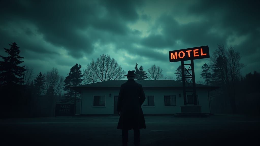 WIDE ANGLE SHOT - Psycho (1960) The Bates Motel