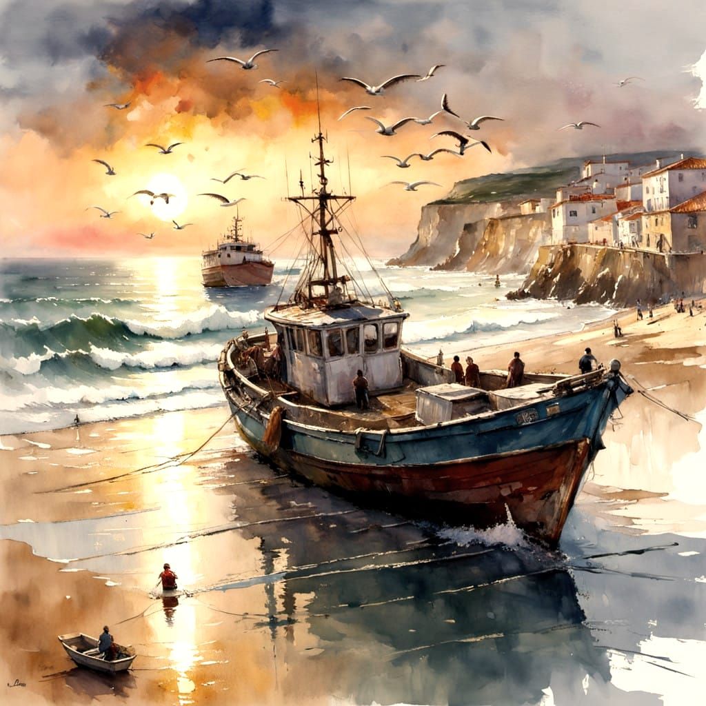 End of fishing day  by @Michida