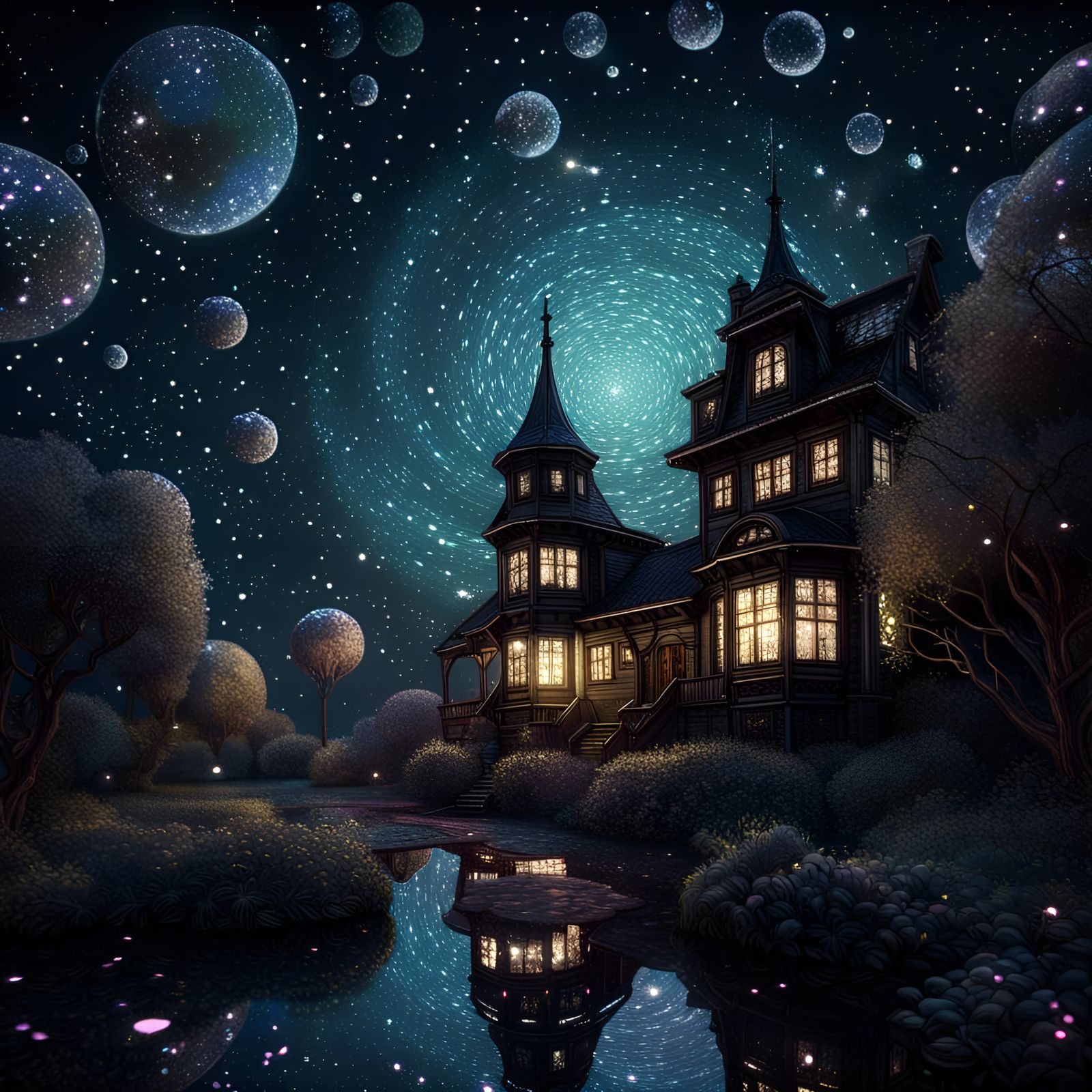 Fantasy Victorian house, Glitter glitter, shimmering glitter...
