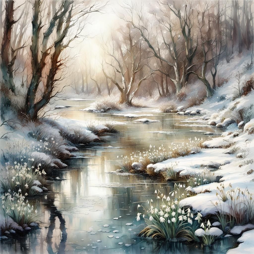Winter riverscape  by @Terroll
