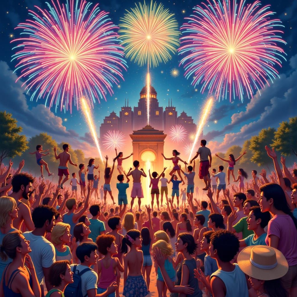 <lora:Firework Spectacular:1.0>