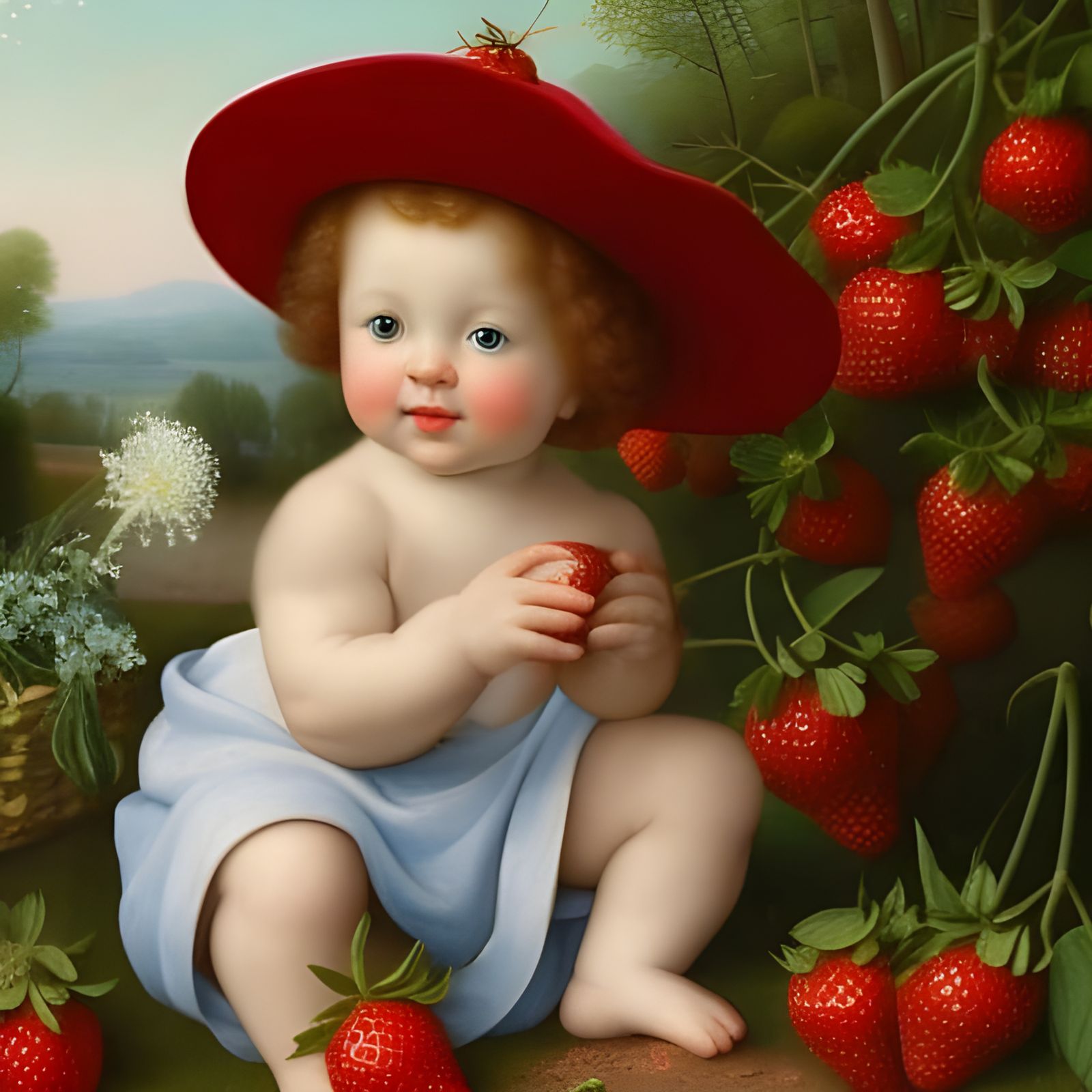 Strawberry Fields AI Generated Artwork NightCafe Creator