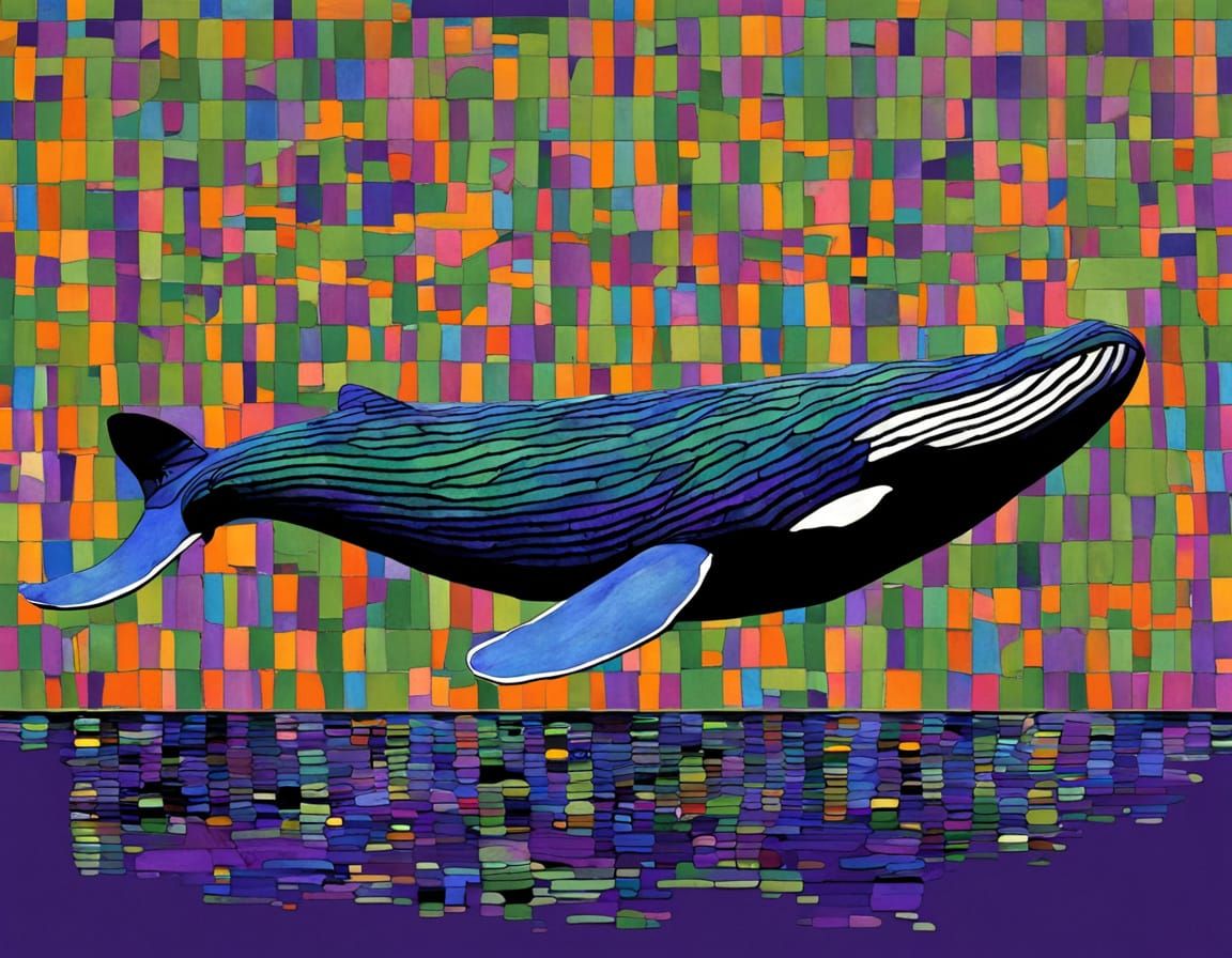 Brutalist Whale Watching in a Kaleidoscope of Deep Blues and...