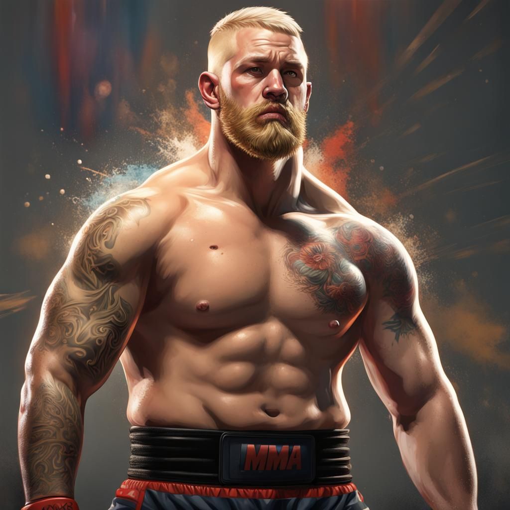 American MMA Fighter, Buffed Body Type, 265 pounds, Blonde Short Hair ...