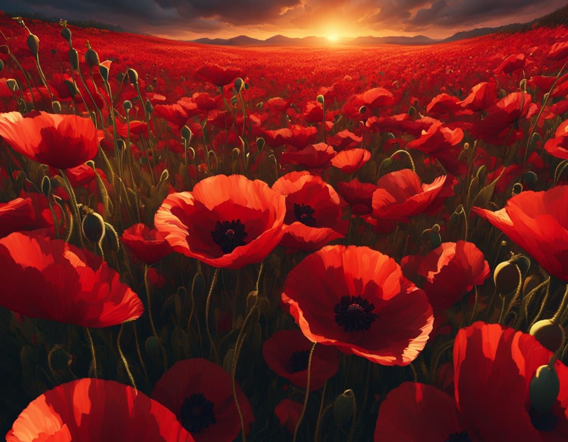 Red poppies  by @bob shilka