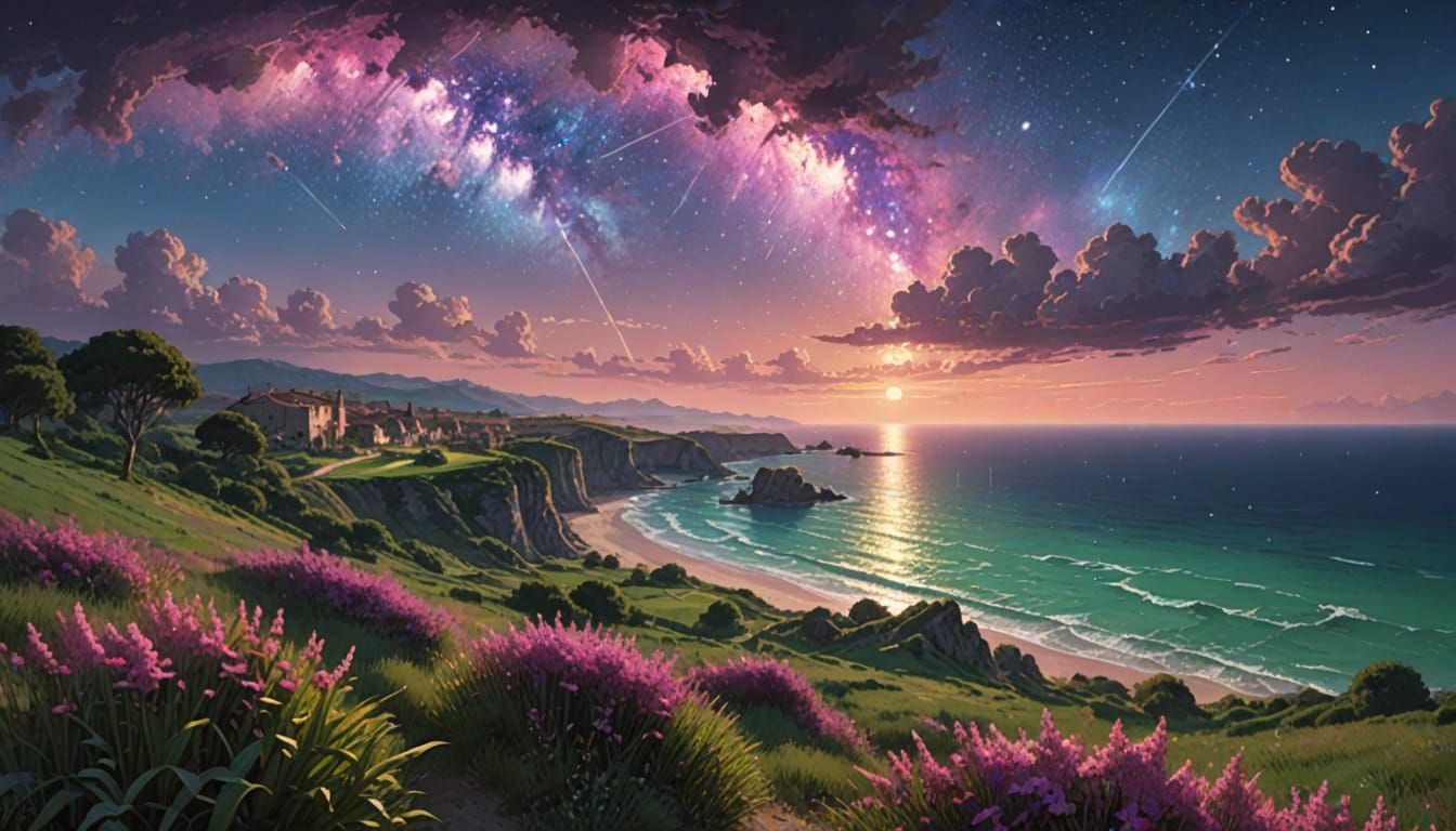 Mediterranean Coastal Scene