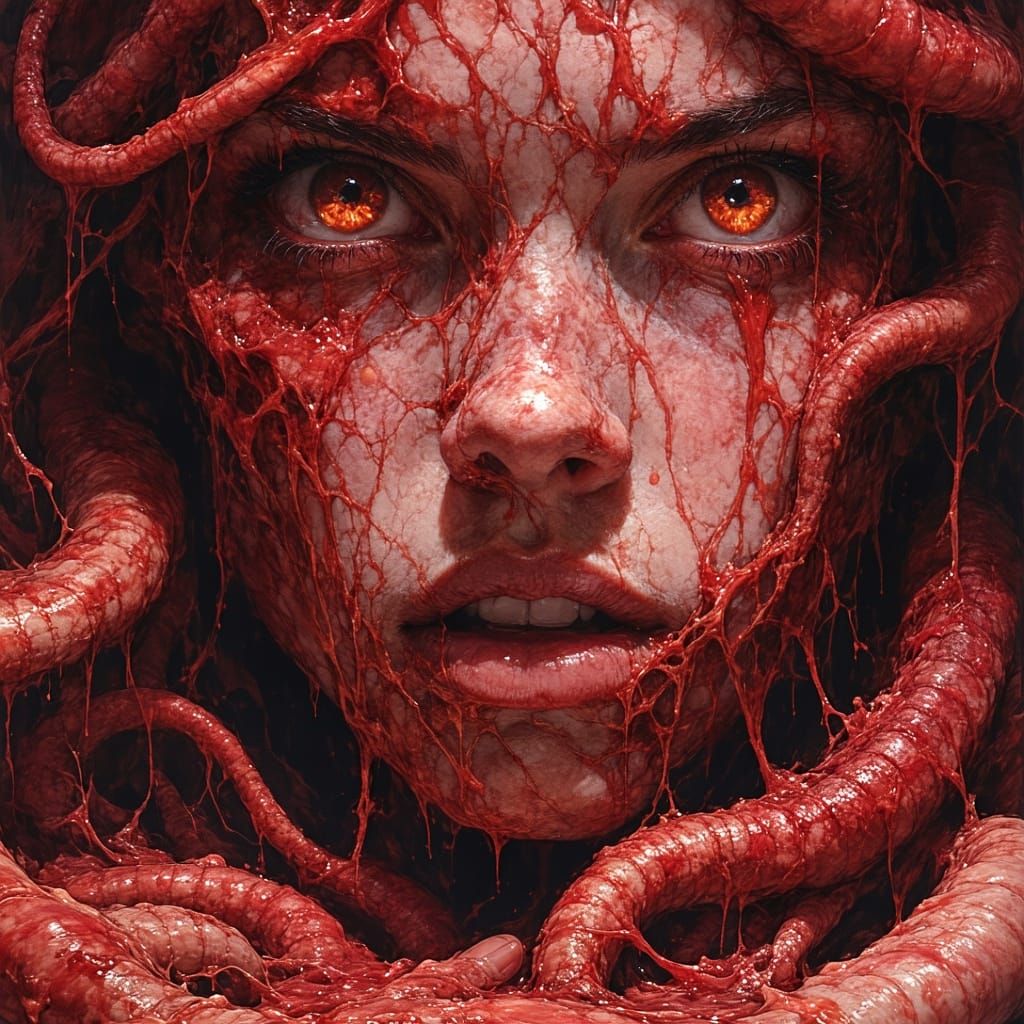 The Vascular Horror of the Bloodied Face