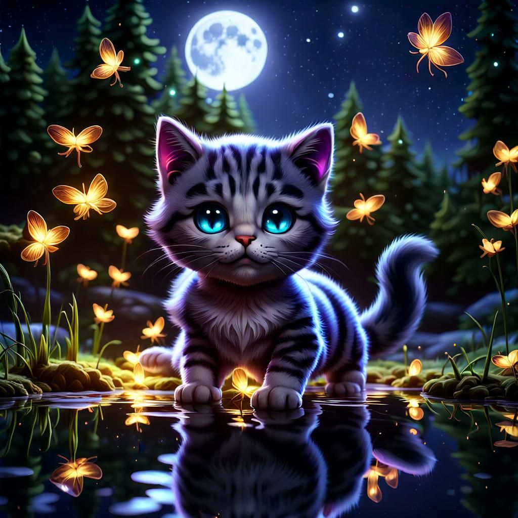 Cute and majestic baby cat