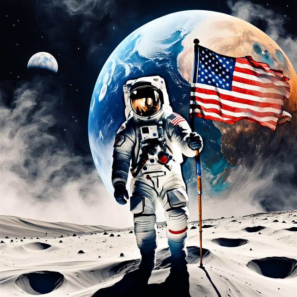 Homage: Neil Armstrong Moon Landing.