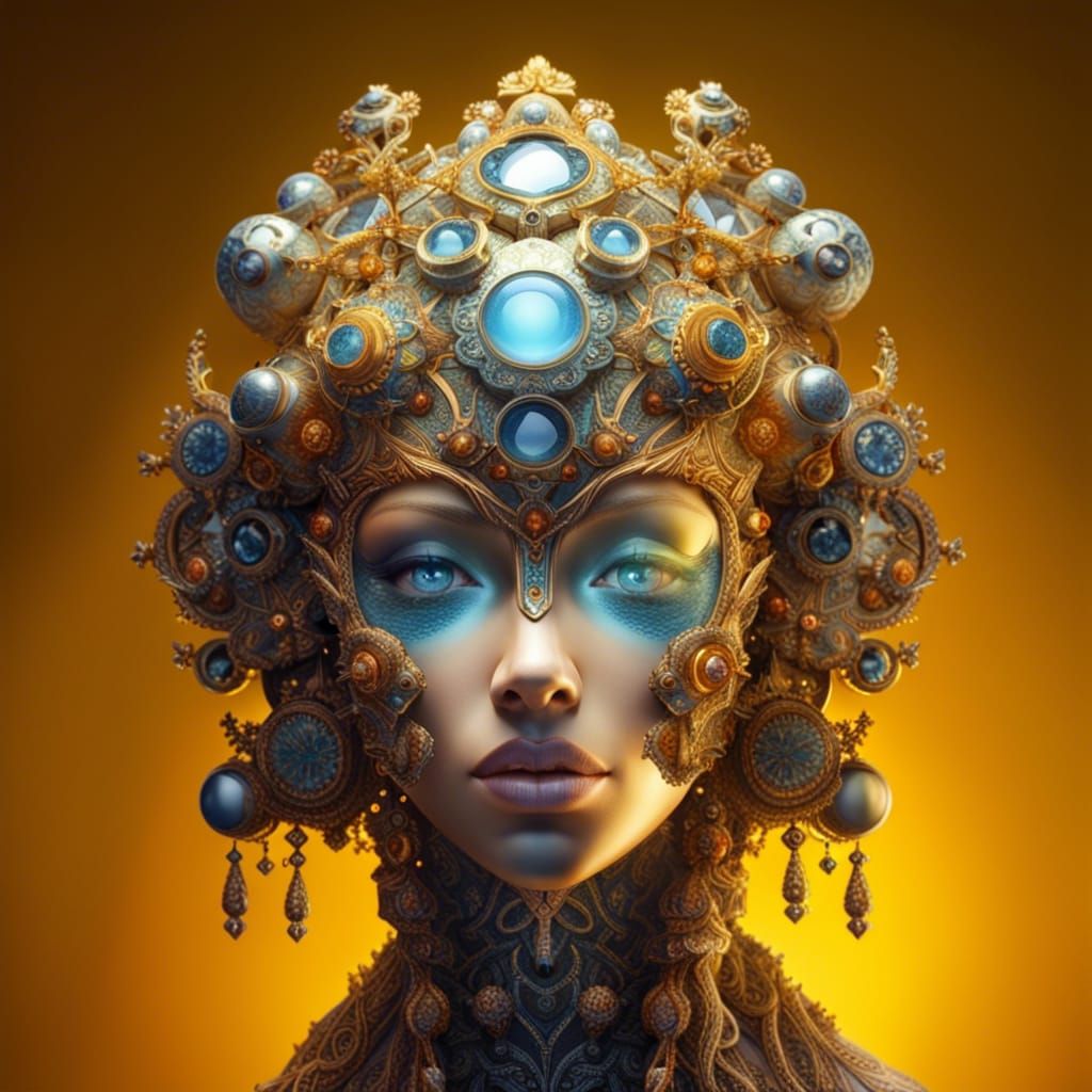 gold cyborg 2 - AI Generated Artwork - NightCafe Creator