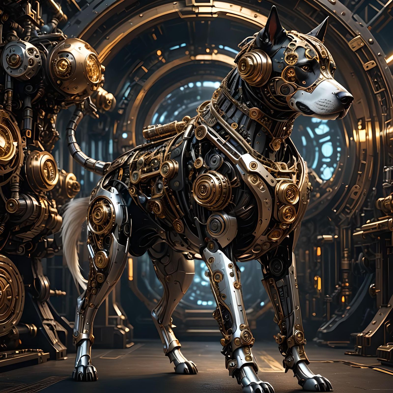 cyborg pet dog  by @Chirminth