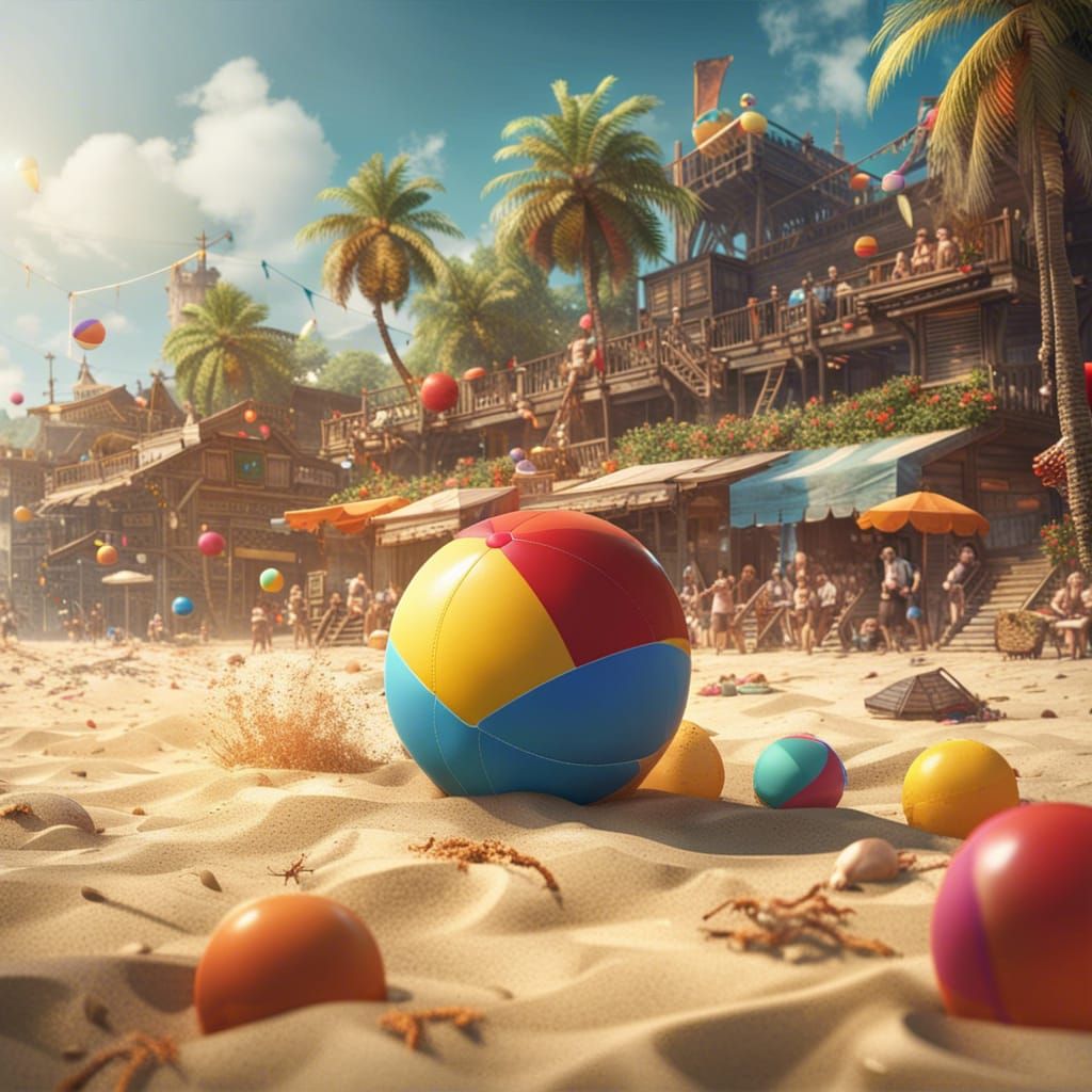 beach ball tournament AI Generated Artwork NightCafe Creator