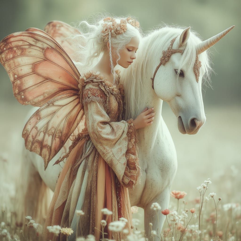 Fairy and unicorn
