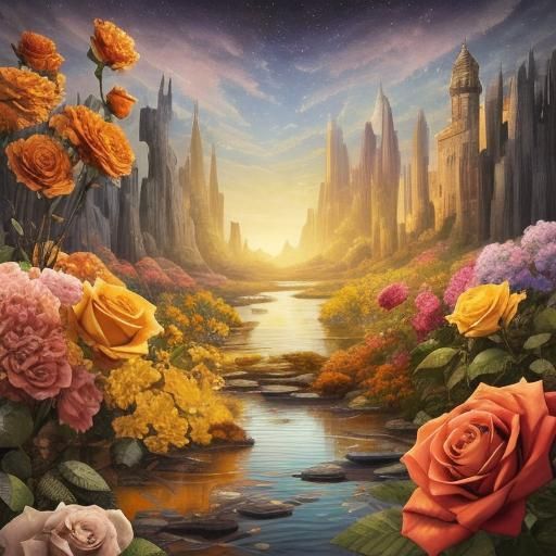 Amber, blue-grey, clarity, deco, eclectic, fractal, grand, Harmonious, impressive, jocular, kinesthetic, lovely, magnificent, nature, panora...