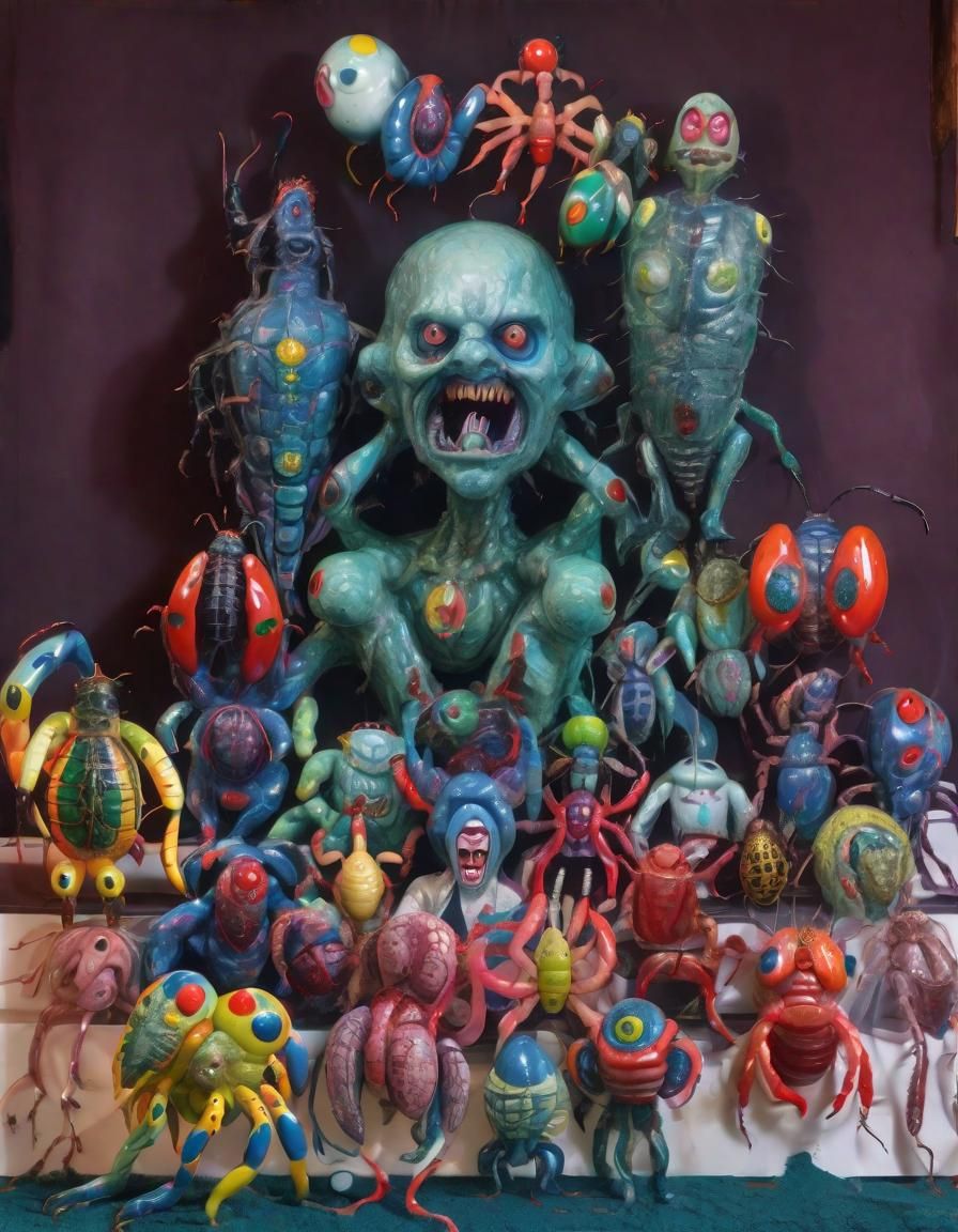 Horrific Mutant Humanoid in Cronenberg Style