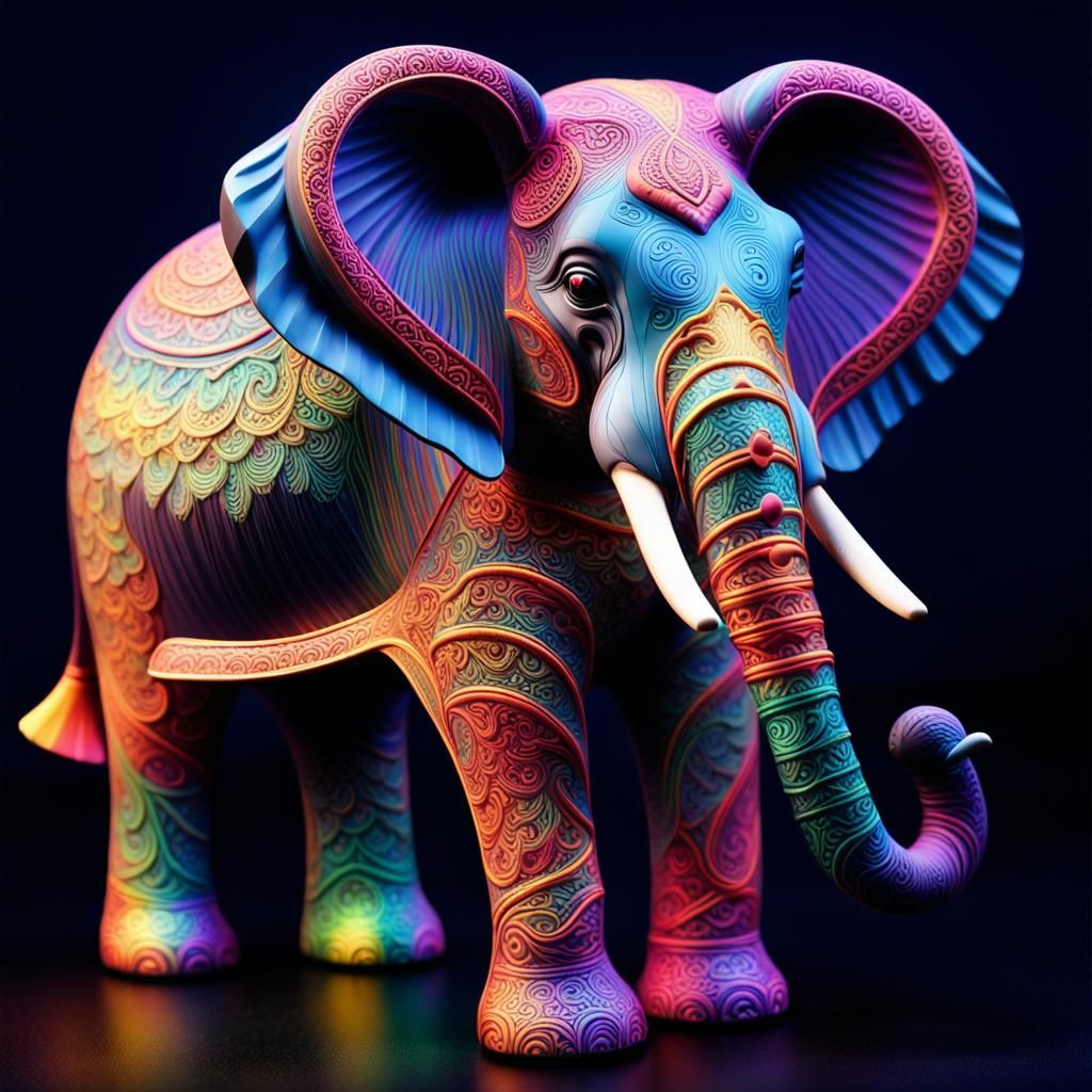 High quality elephant designed with traditional Thai pattern...