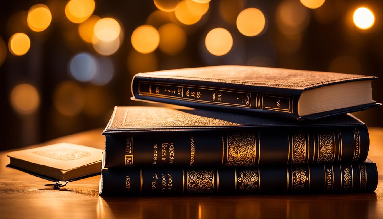 The light book of good deeds and the dark book of evil deeds...