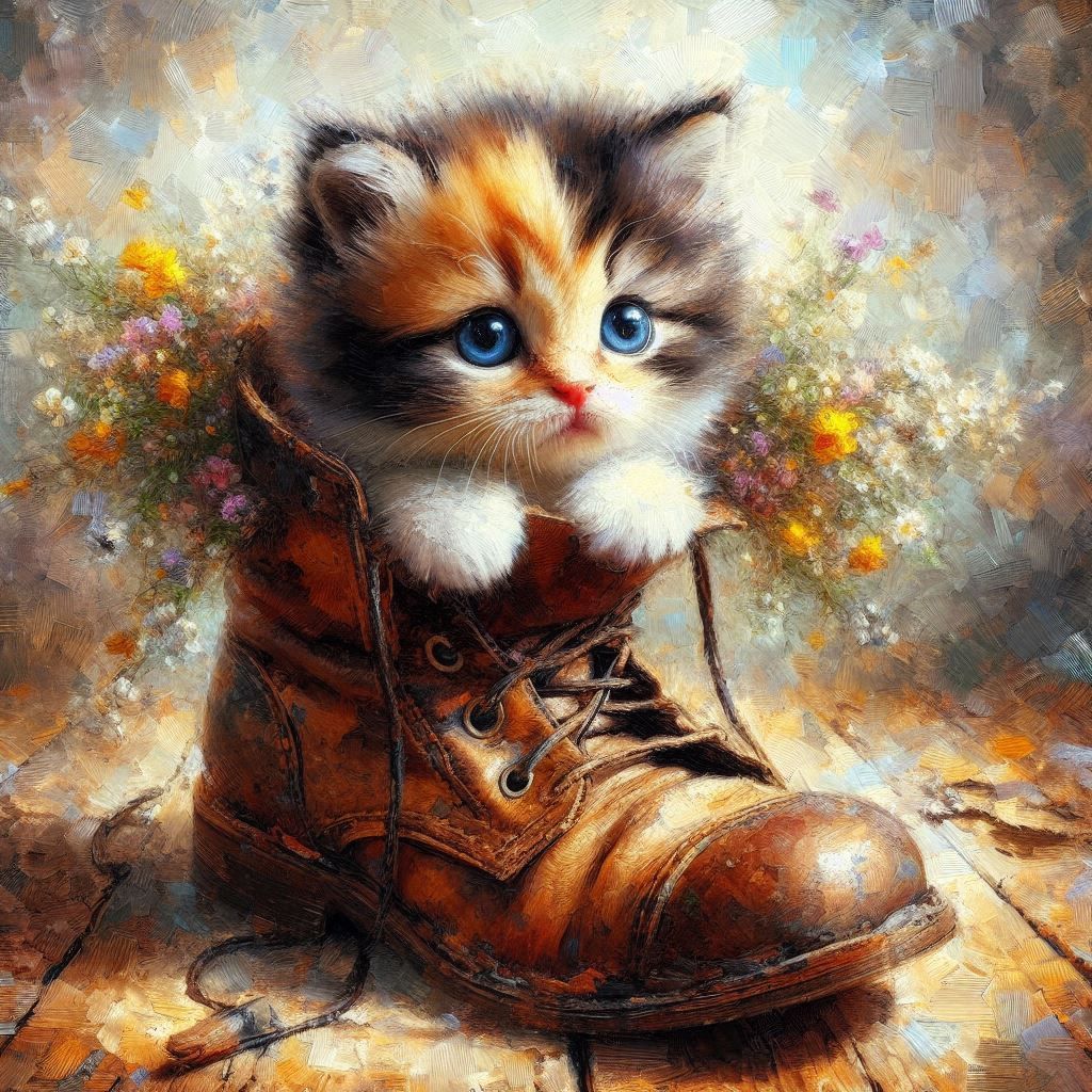 Kitten in the Boot 😸😸