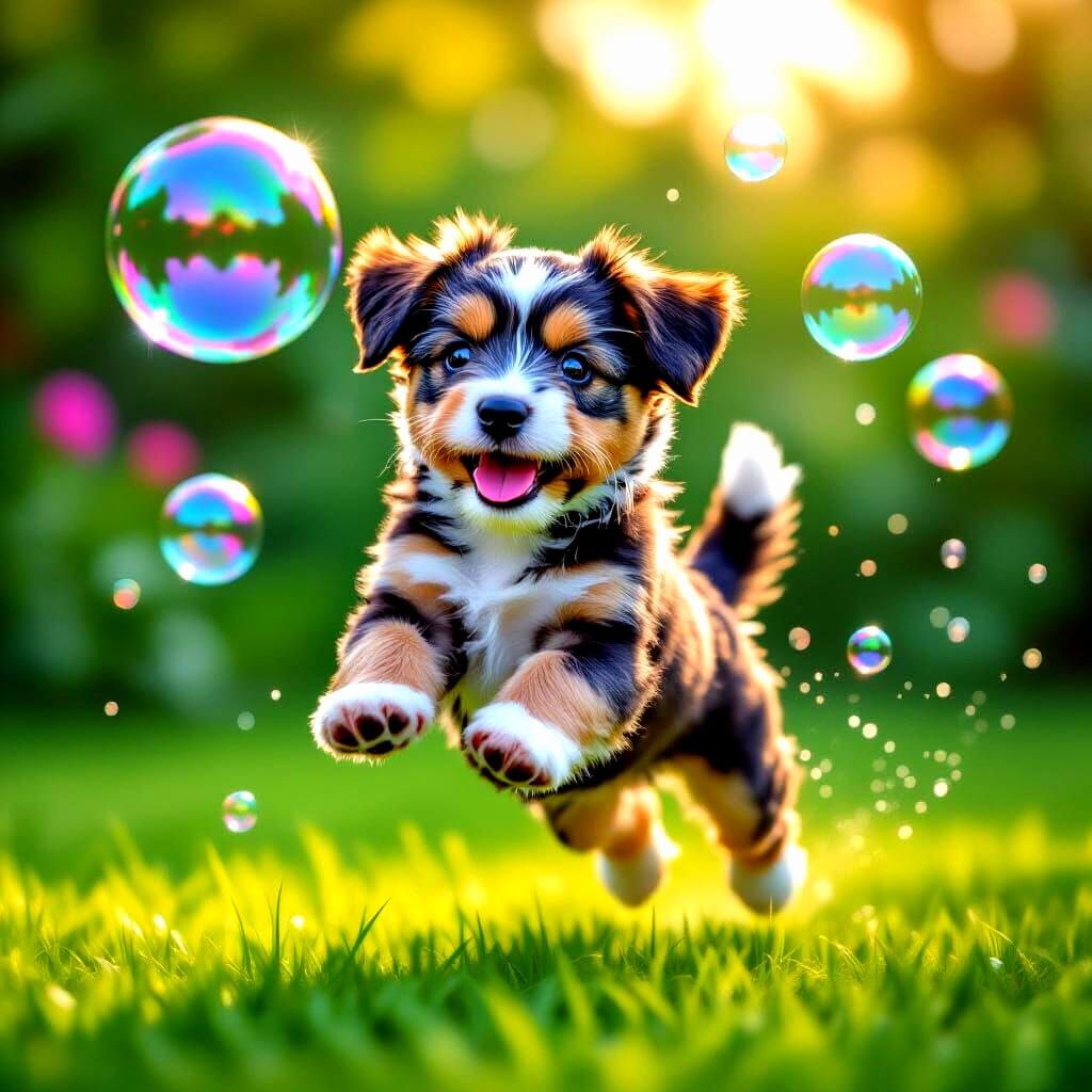 Chasing Bubbles  by @Shywolf