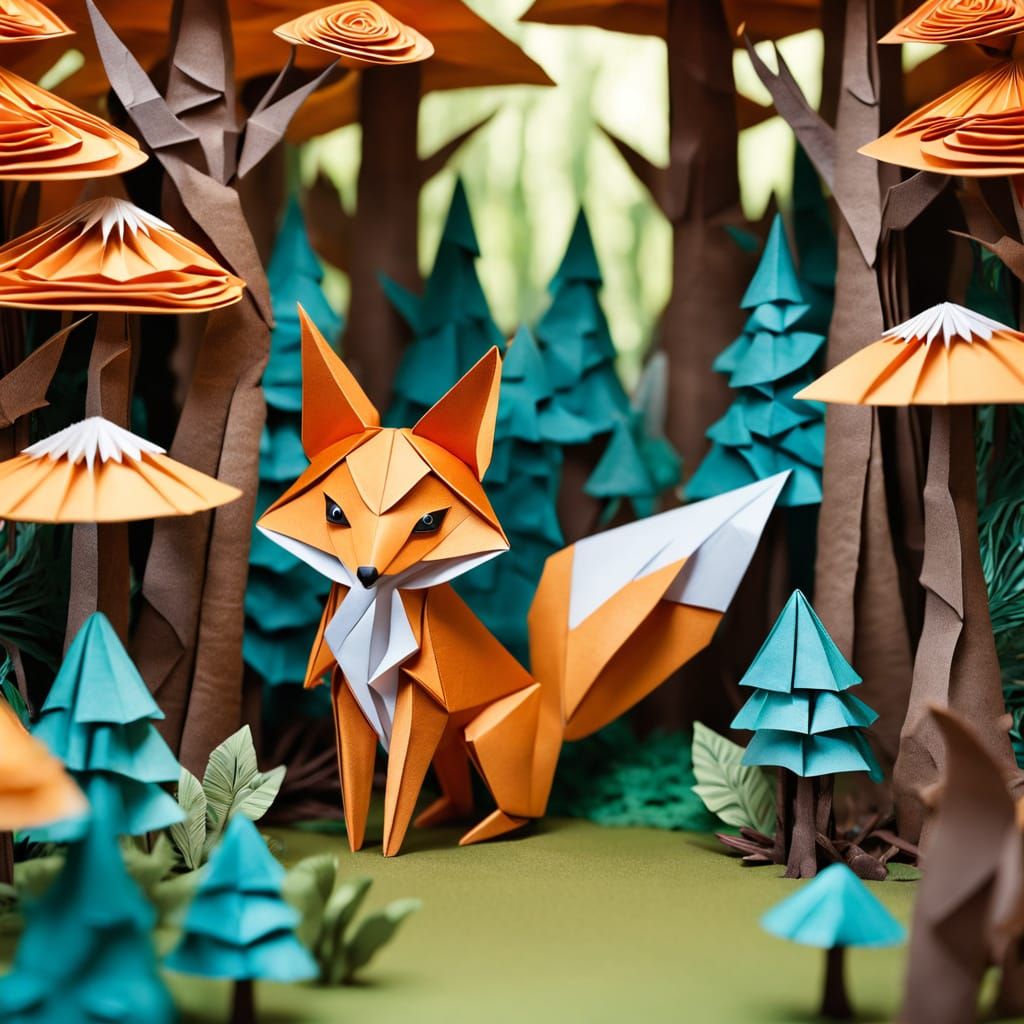 Paper forest.  by @KiwiJellyBean