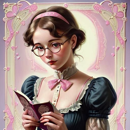 Valentines day card girl